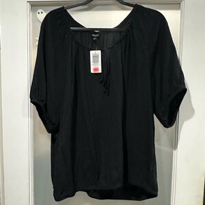 Torrid Washable Crinkle Gauze Blouson Short Sleeve Crop Top